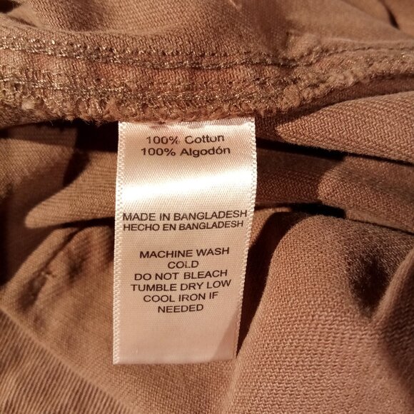 BROADWAY 38 Pants  sz 10  Med Brown  Boxy  Western  Wide-Leg  Cropped  Cargo NWT - Picture 9 of 9